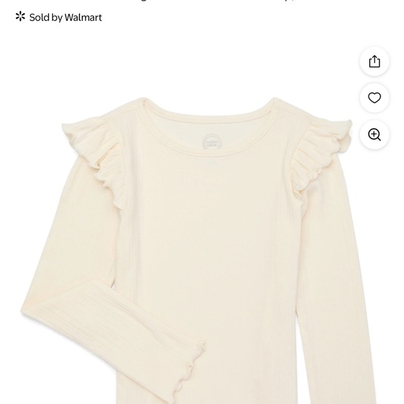 Wonder Nation Long Sleeve Pink and Cream Tops - Picture 5 of 6